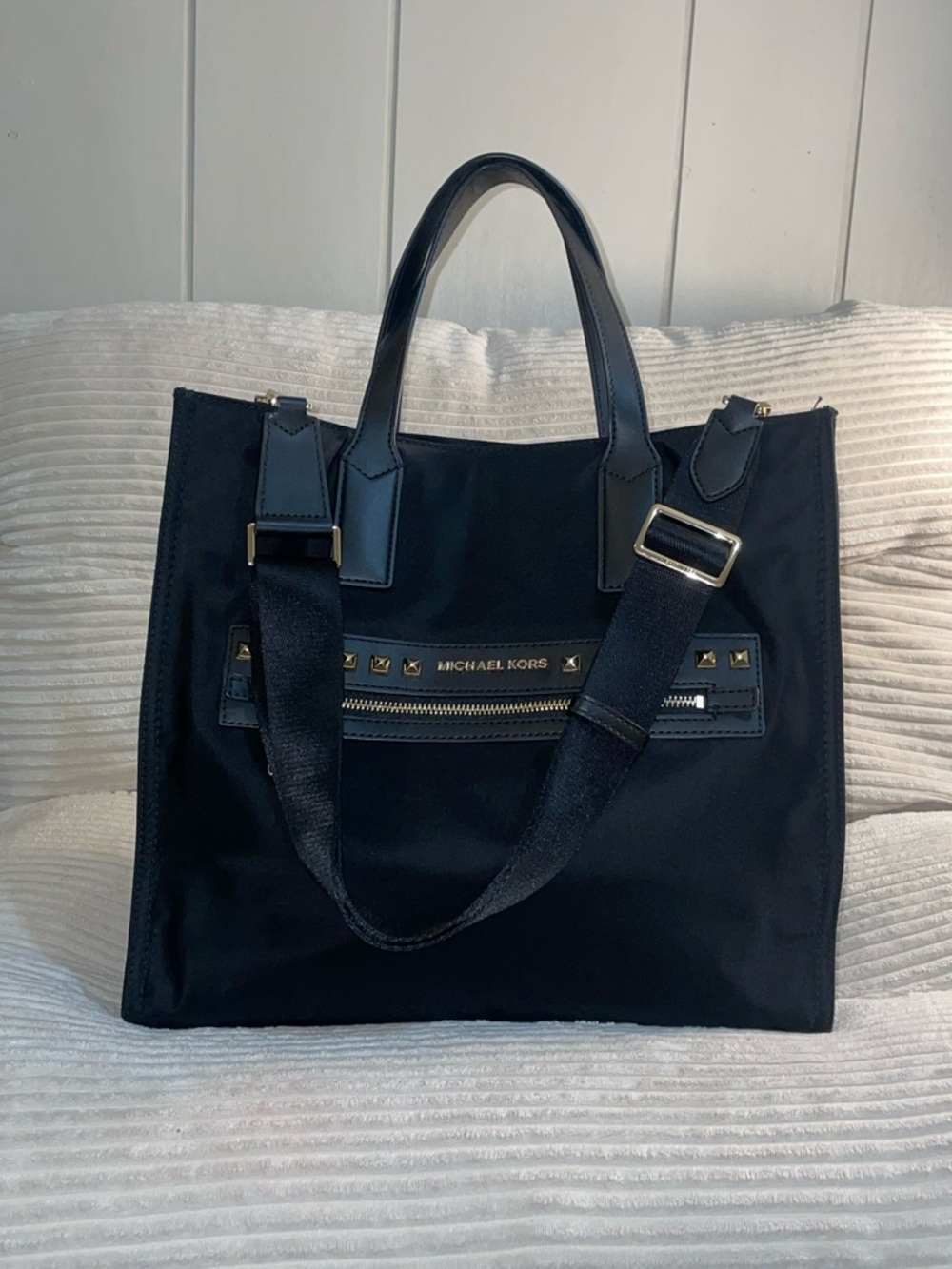 Michael Kors Black Nylon Studded Tote ๐ - Picture 5 of 15
